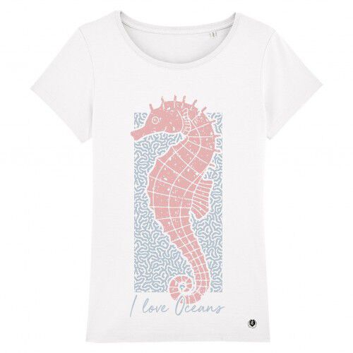 Camiseta Mujer Caballito de mar color Blanco