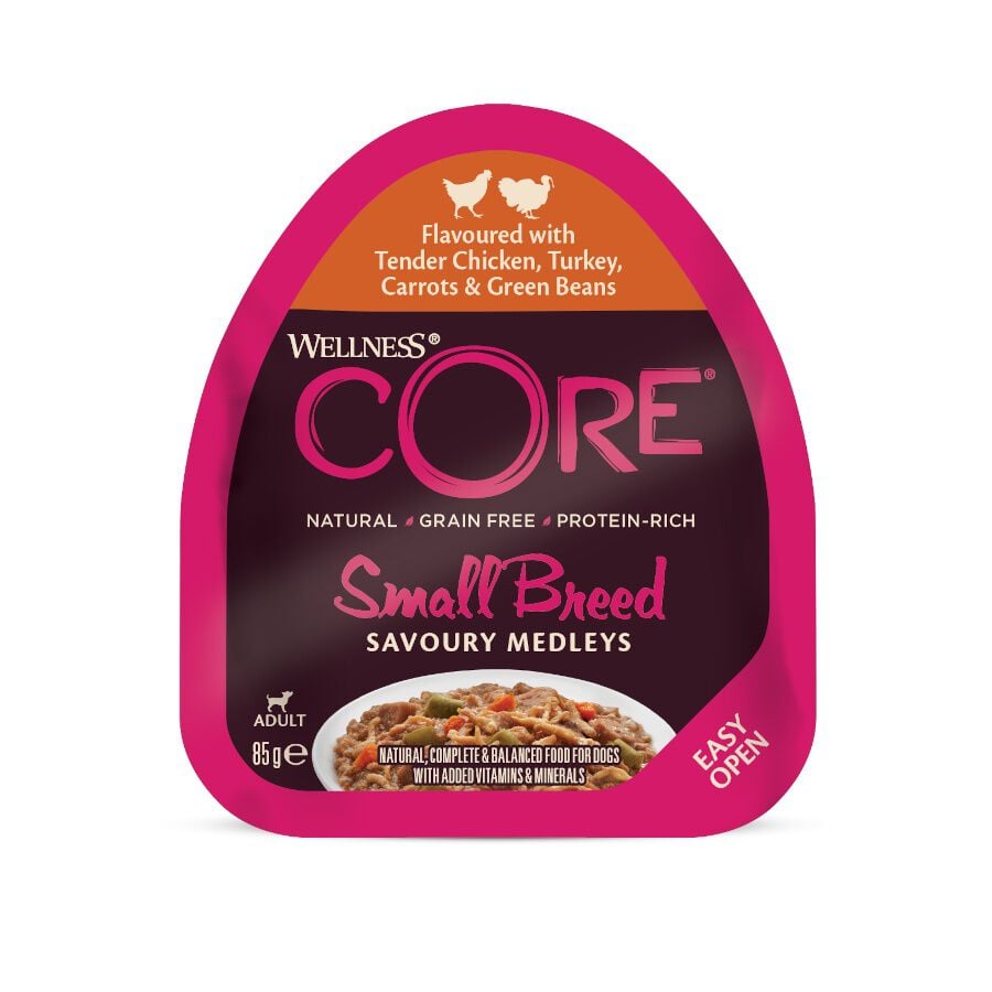 Wellness Core Small Breed Grain Free Pollo y Pavo Tarrina para perros thumbnail