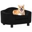 Vidaxl sofá redondo negro para perros, , large indicador imagen numero 1
