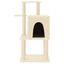vidaXL Rascador para gatos con postes de sisal color crema 97 cm, , large indicador imagen numero 2