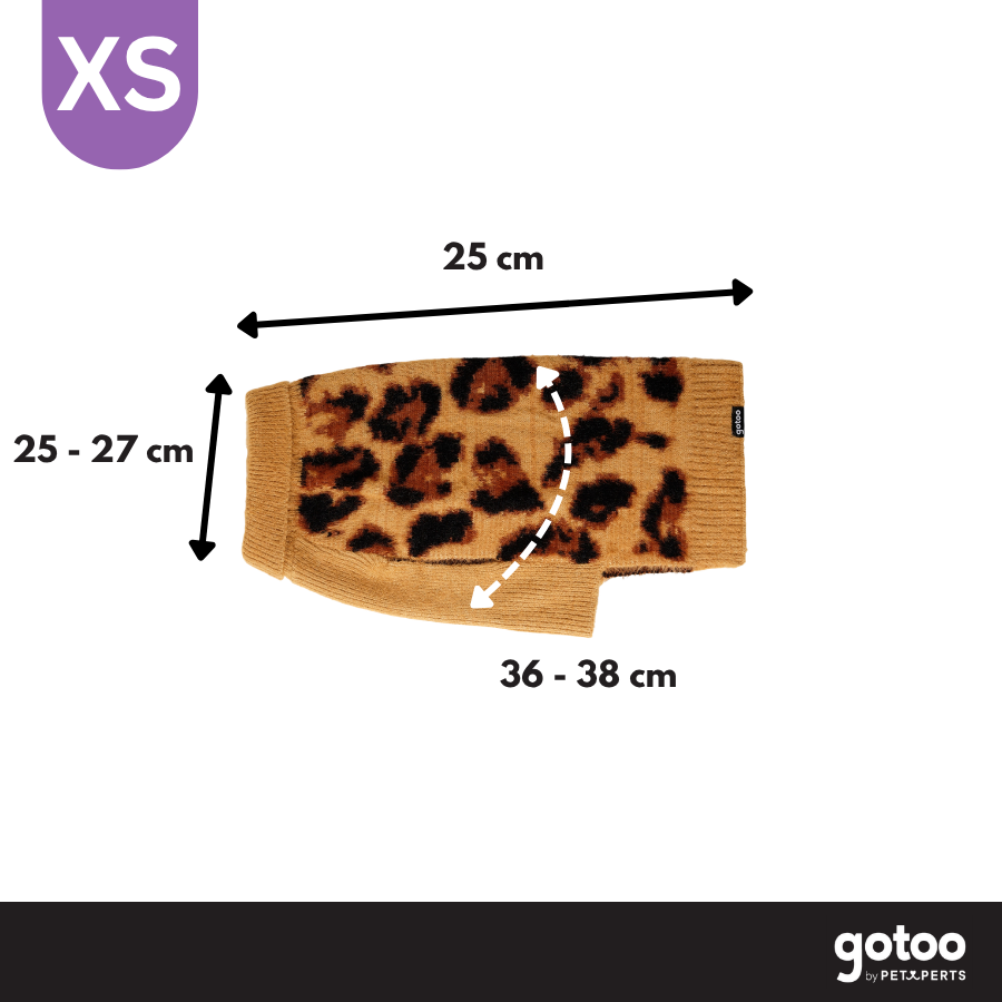 Gotoo Jersey Punto Estampado Leopardo para perros, , large Imagen numero 4