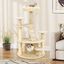 COSTWAY &Aacute;rbol para Gatos, Torre para Gatos con Condominio y Percha Acolchada, Postes de Sisal para Rascar, Bola Colgante con Campana, Plataformas de Salto, Escalera, Base Ancha Estable (Beige), , large indicador imagen numero 2