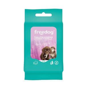 Freedog Toallitas Húmedas con Lavanda y Vainilla para perros y gatos