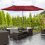 Outsunny Sombrilla de Terraza Exterior Parasol Grande 4,6x2,7m Sombrilla de Jardín con Manivela Manual Resistente al Agua y Protección Solar para Terraza Playa Piscina Rojo, , large indicador imagen numero 2