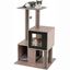 COSTWAY Mueble Rascador para Gatos, 93 cm Torre de Gatitos de Madera Multinivel con Poste Rascador de Sisal, Condominios, Percha, Cojines y Alfombrilla Extra&iacute;bles, &Aacute;rbol Rascador para Gatos, , large indicador imagen numero 1