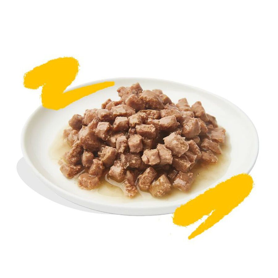 Edgard &amp; Cooper Adult Trocitos de Pavo y Pollo en Salsa lata para gatos thumbnail