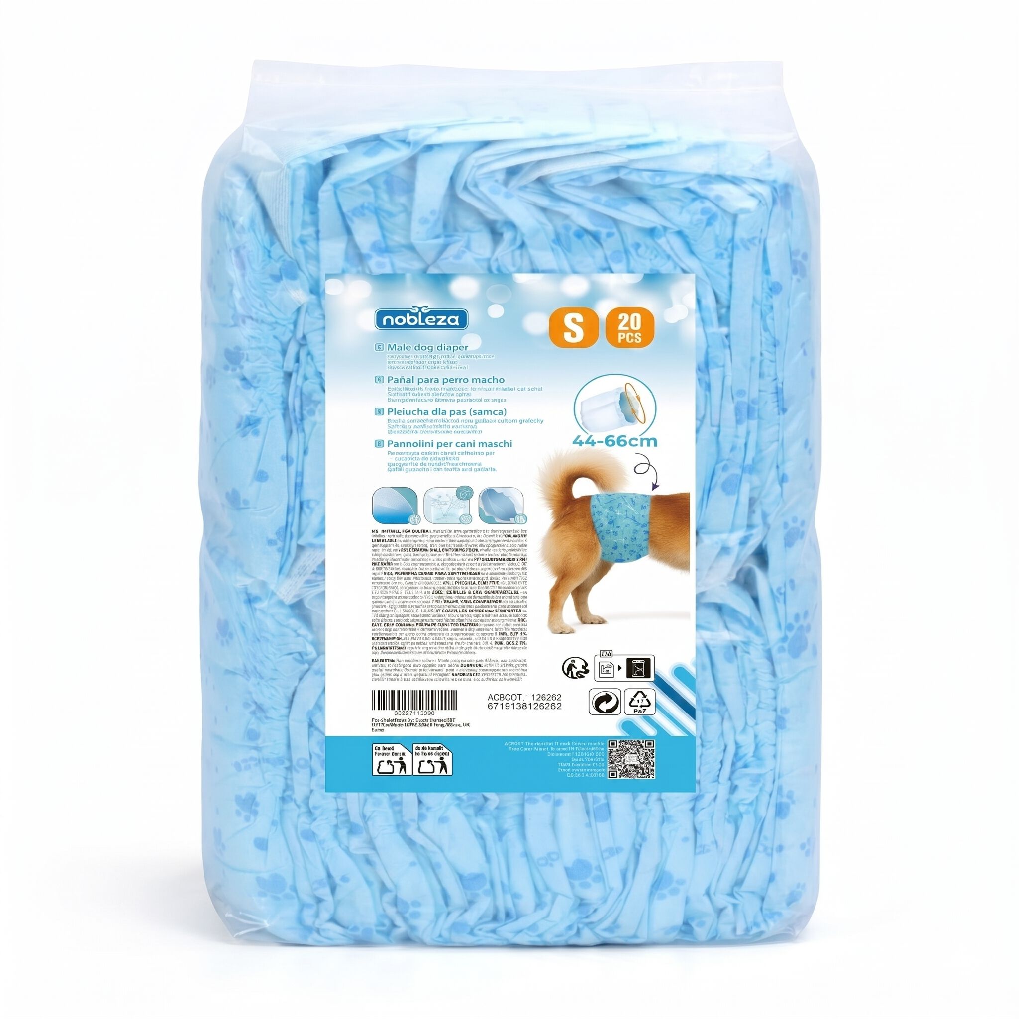 Nobleza 20 Unidades Pa&ntilde;ales Perro Macho Desechables, , large Imagen numero 7