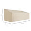 Outsunny Funda Protectora beige de Banco de 3 Plazas, , large indicador imagen numero 3