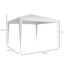 Outsunny Carpa Desmontable 3x3 m Cenador Pabellón de Jardín con 4 Orificios de Drenaje y Marco de Acero Gazebo para Terraza Patio Exterior Camping Blanco, , large indicador imagen numero 3