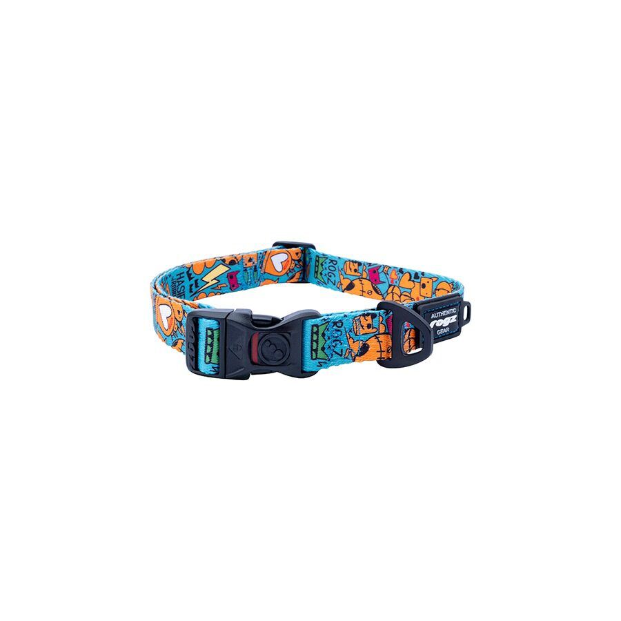 Collar para perro Rogz Fusion &ndash; Dise&ntilde;o Grafitti Azules (4 tallas), , large Imagen numero 3