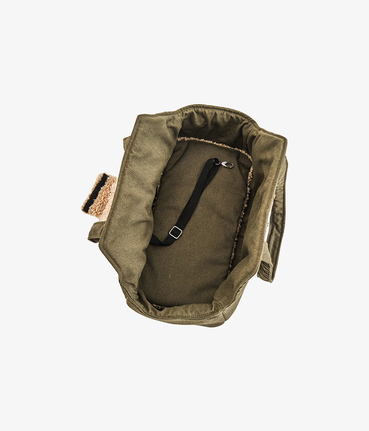 Pet and Co Bolso Portador De Mascotas Lona Verde Oliva Oscuro Lucky - Perros, , large Imagen numero 4