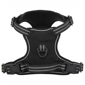 VidaXL Arnés con bandas reflectantes ajustables negro para perros