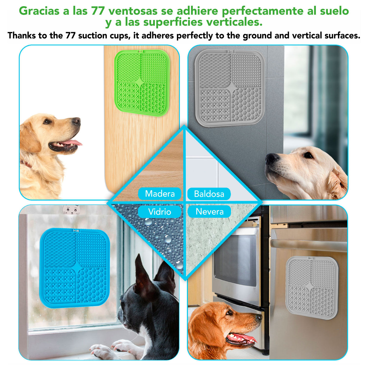 Arquivet Alfombrilla gris para lamer y espátula para perros thumbnail