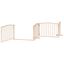 vidaXL Puerta para perros plegable 4 paneles madera de álamo 320 cm, , large indicador imagen numero 9