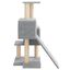 vidaXL Rascador para gatos con postes de sisal gris claro 82 cm, , large indicador imagen numero 3