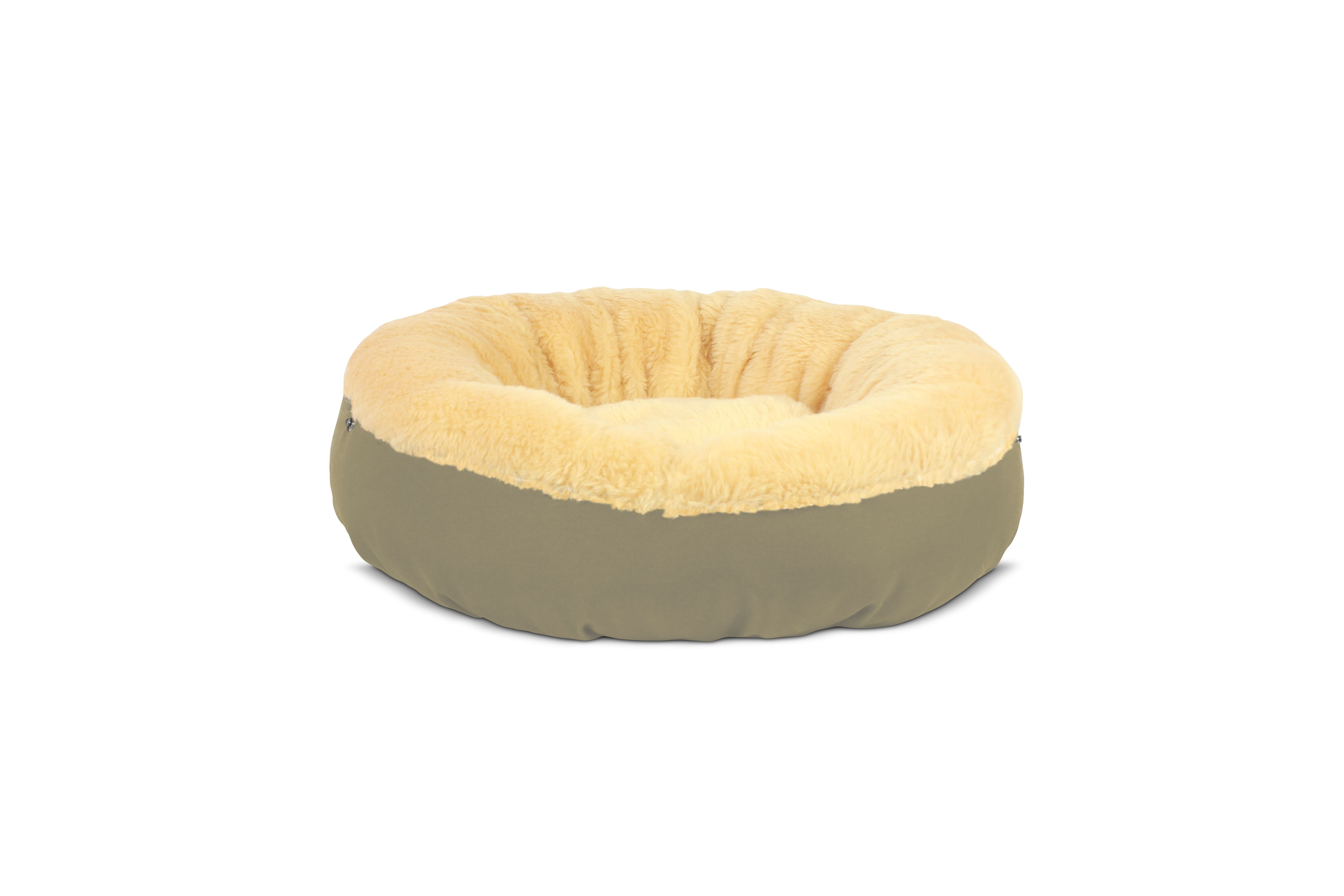 Gauty Cama Redonda para Perros y Gatos  Tela Impermeable y pelo - Beige, , large Imagen numero 1