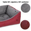 HOME MERCURY-Cesta,Cama Comoda para Perros,Gatos y Mascotas, con Relleno de Fibras,Resistente al Desgaste y Duradero(Grande, Granate), , large indicador imagen numero 4