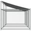 vidaXL Jaula de perros techo y puertas acero galvanizado gris 12x2x2 m, , large indicador imagen numero 17