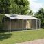 vidaXL Jaula de perros techo y puertas acero galvanizado gris 12x2x2 m, , large indicador imagen numero 19