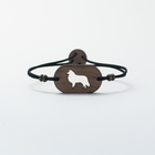 Pulsera de madera Collie personalizable color Negro, , large image number null