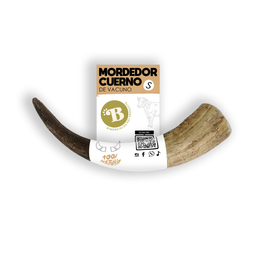 BIMORDISCOS Cuerno de vaca / toro para perros Pack 2 thumbnail