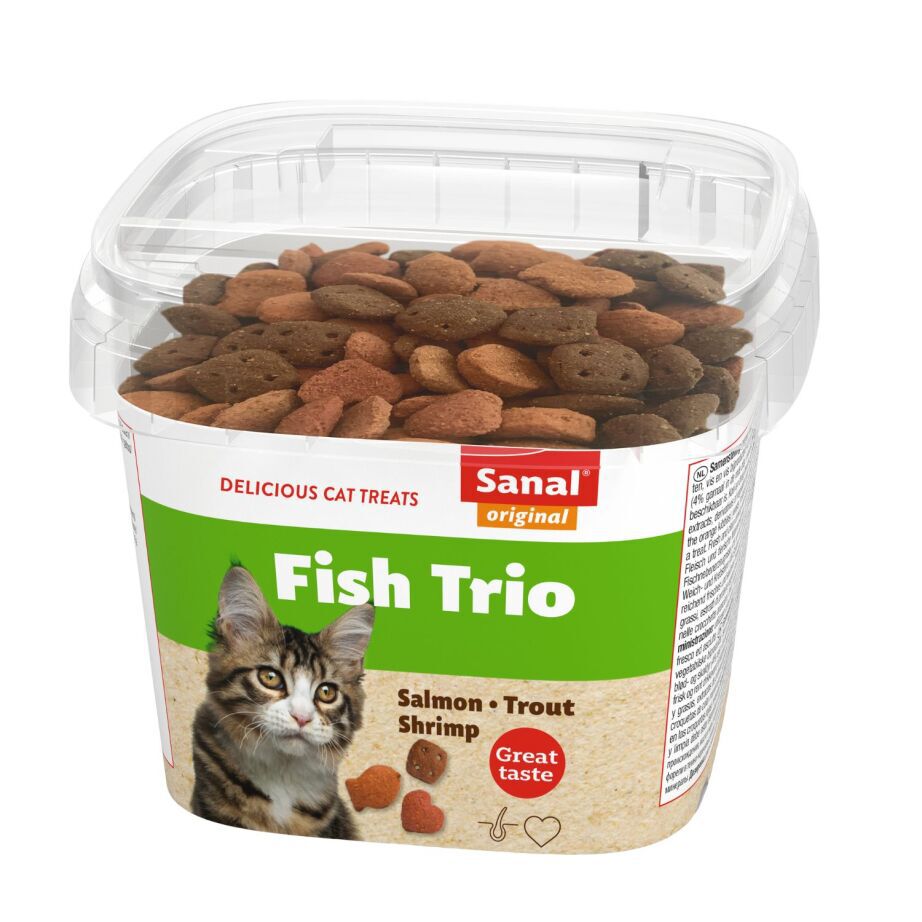 Sanal SNACK de pescado FISH TRIO para gatos