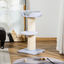 PawHut Árbol Rascador para Gatos Altura 91 cm Árbol para Gatos Torre para Gatos de 3 Niveles con Nido Plataforma y Poste de Sisal 45x45x91 cm Azul Claro, , large indicador imagen numero 2