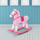 Balancín Peluche caballito Homcom  color Rosa, , large image number null