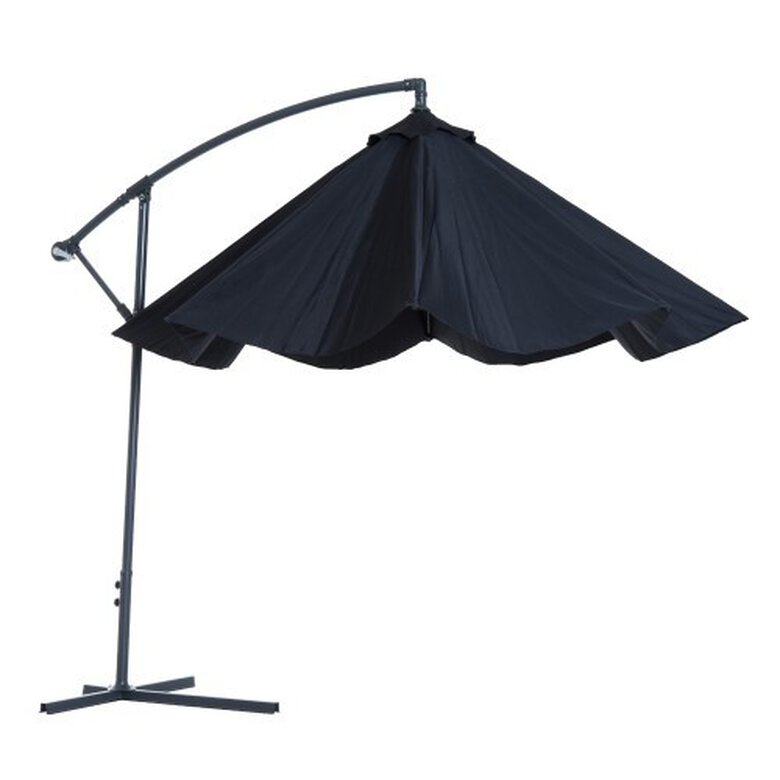 Parasol de exterior Outsunny para jardín color Negro, , large image number null
