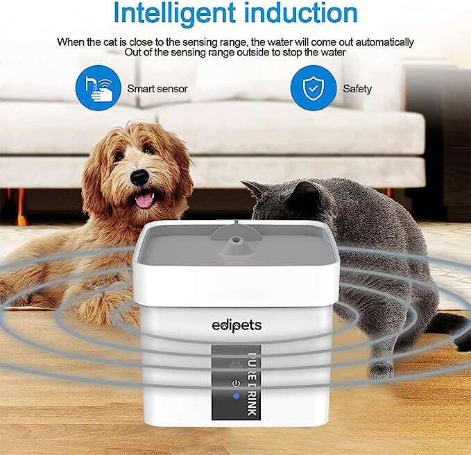 Fuente para gatos con sensor de movimiento, silenciosa Gris, , large Imagen numero 5