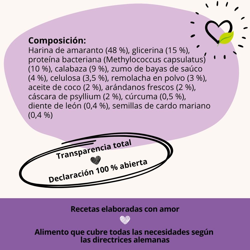 BugBell BellyVital Pienso 5&times;800 g &ndash; Hipoalerg&eacute;nico, sin cereales, con prote&iacute;na de insecto, psyllium, prebi&oacute;ticos y ar&aacute;ndanos, , large Imagen numero 3