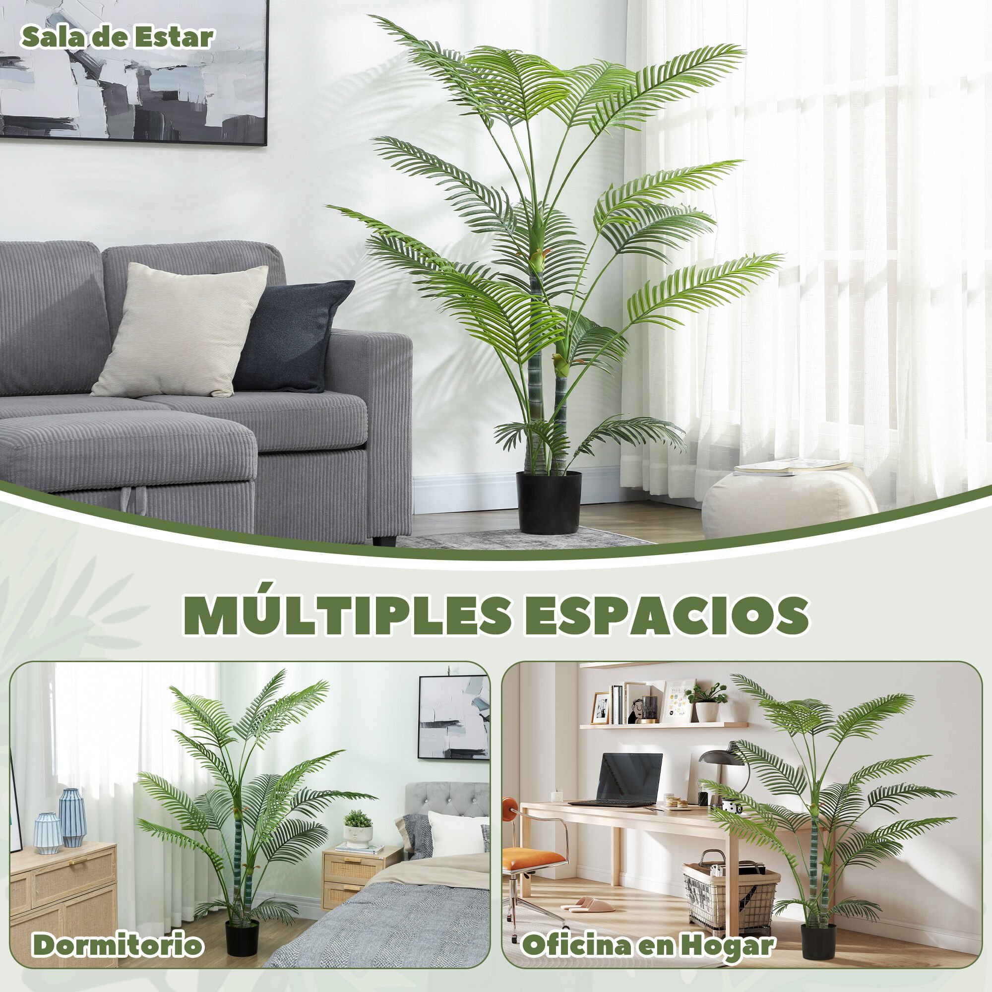 HOMCOM Palmera Artificial Verde thumbnail