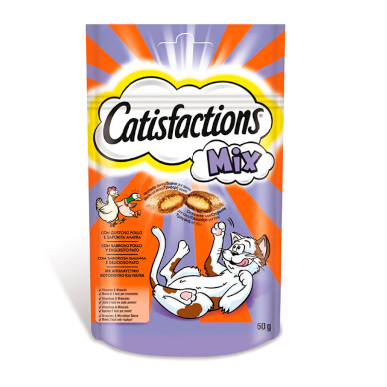 60 g Catisfactions Premios de Pollo y Pato para Gatos