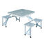 Outsunny Mesa Maleta de Camping Plegable Portátil con 4 Asientos y Agujero para Sombrilla, , large indicador imagen numero 1