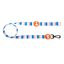 Correa de poli&eacute;ster para perros Zooz Pets Stripe Blue Orange, , large indicador imagen numero 1