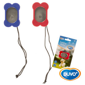 Duvo Clicker plástico adiestramiento rojo y azul para perros