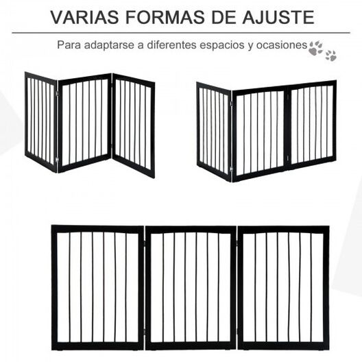 Pawhut barrera de seguridad portátil y plegable para perros, , large image number null
