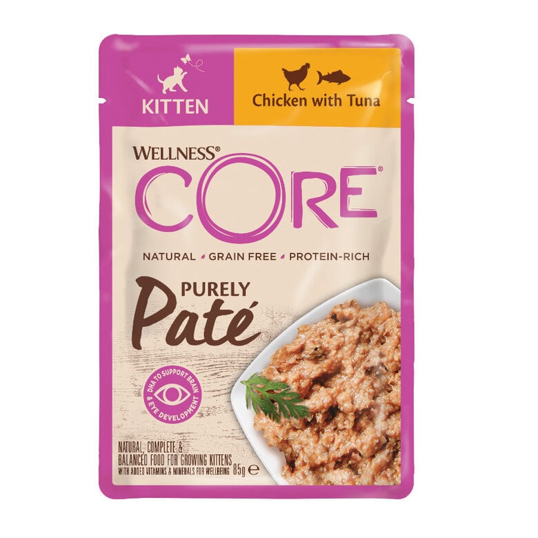 85 g Wellness Core Kitten Pollo en Paté sobre para gatos