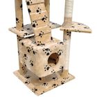 Rascador para gatos con condominios color Beige Huellas, , large image number null