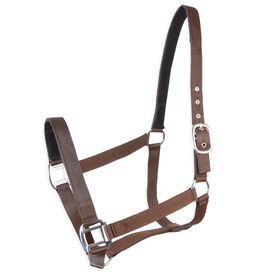 Guarnicioneria Los Nietos Cabezada De Cuadra De Nylon marró Doble Reforzada para caballos