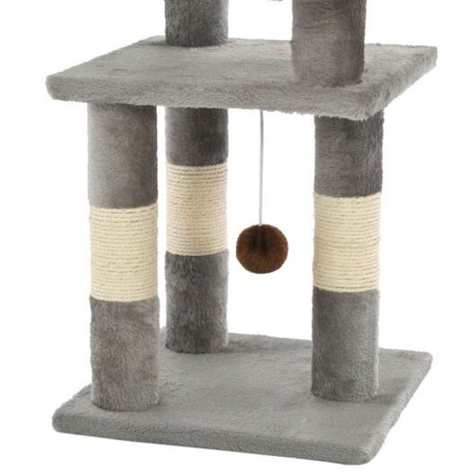 Rascador con poste de sisal para gatos color Gris, , large image number null