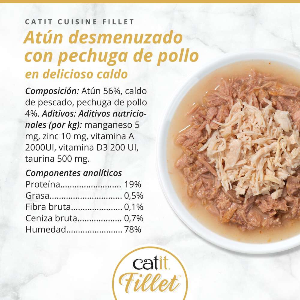 Catit Cuisine Fillet At&uacute;n con Pollo, 75g, , large Imagen numero 3