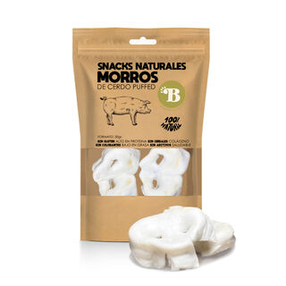 BIMORDISCOS Morros de Cerdo Puffed Naturales para Perros