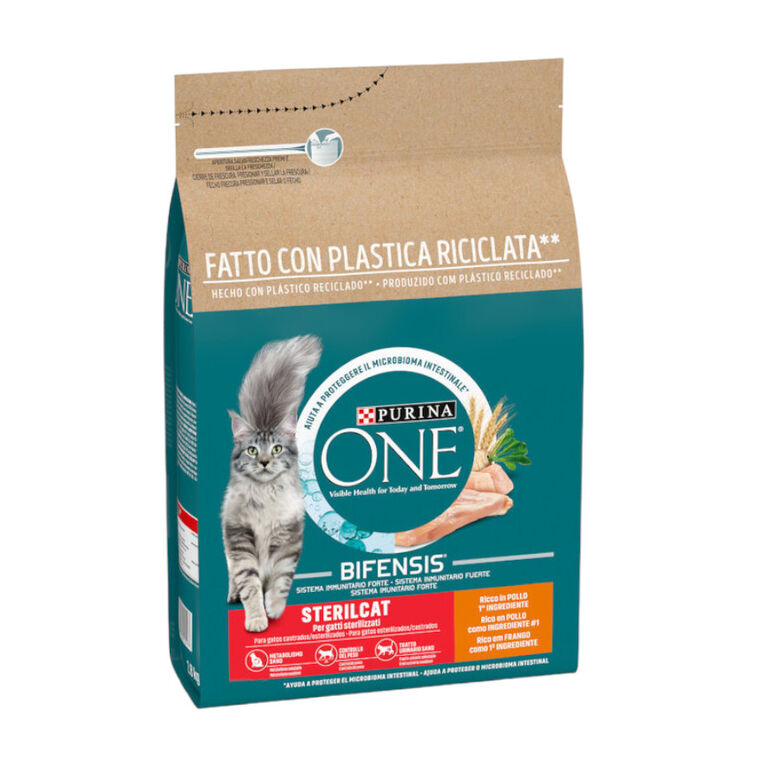 Purina One Adult Bifensis Esterilizado Pollo pienso para gatos thumbnail
