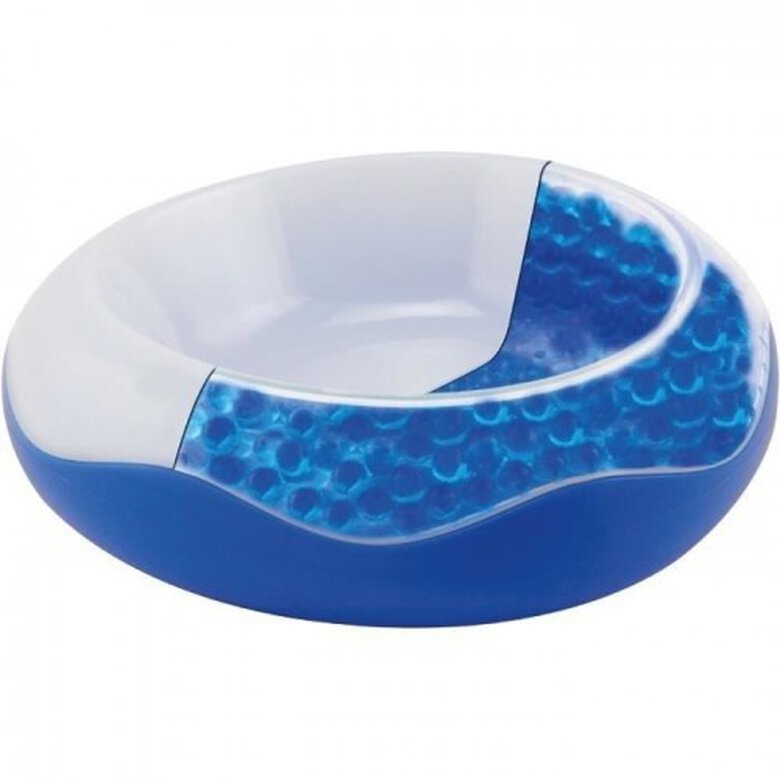 EULIQUID comedero bebedero refrigerado blanco y azul para perros, , large image number null