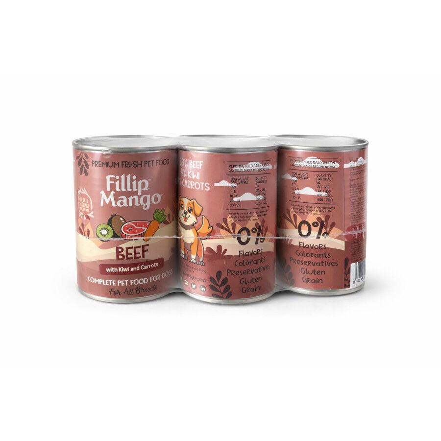 Pienso FIllip Mango para perros de buey, kiwi y zanahoria 400gr, , large Imagen numero 1