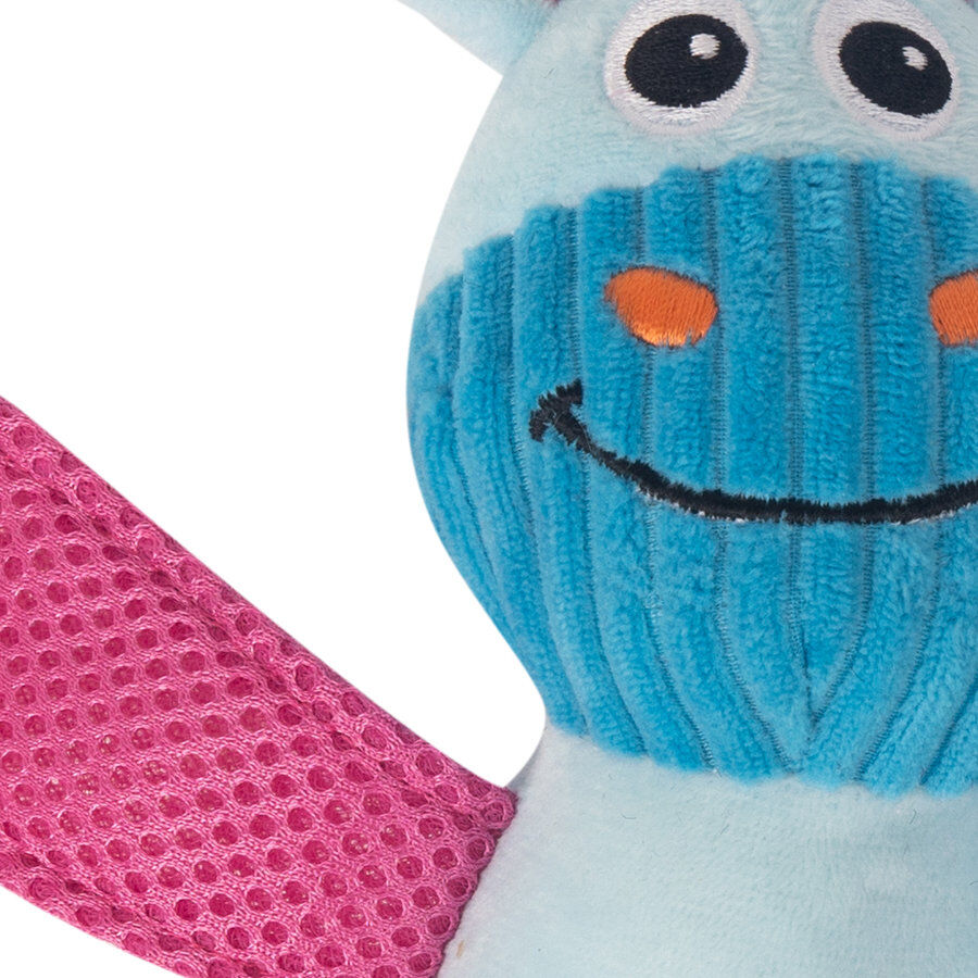 Tootoy! Chew Fetch It Hippo Azul y Rosa Peluche para perros, , large Imagen numero 3