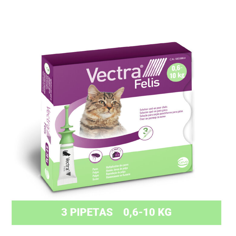 Vectra Felis Pipetas Antiparasitarias para gatos - Pack 3, , large image number null