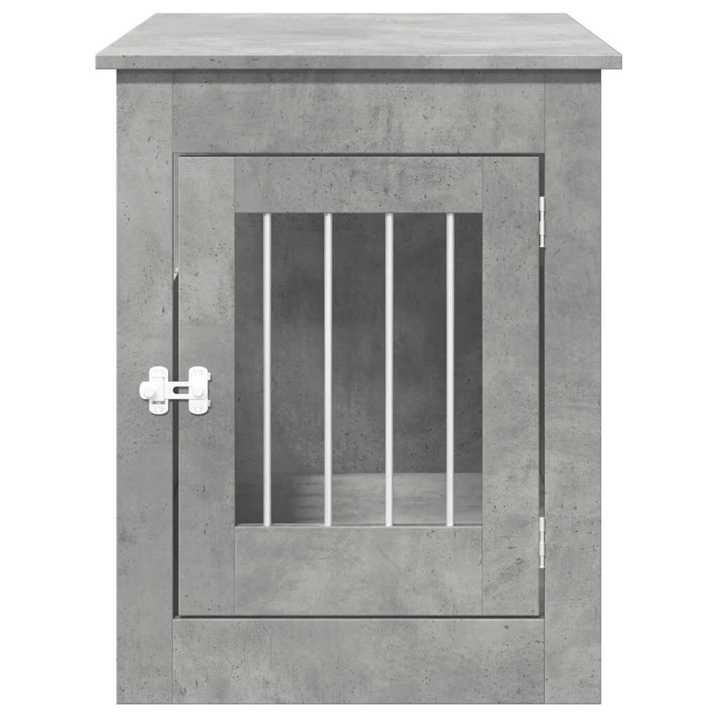 vidaXL Jaula para perros madera ingenier&iacute;a gris hormig&oacute;n 55x75x65 cm, , large Imagen numero 9