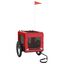 vidaXL Remolque de bicicleta para perros hierro tela Oxford rojo negro, , large indicador imagen numero 5
